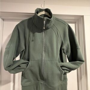 Lululemon Scuba Full Zip Sweatshirt in Sage Green